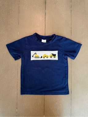 Pudcoco Toddler Boys’ Embroidered Construction Truck Short-Sleeve Tee • Size 18M